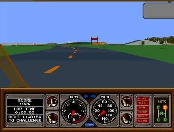 Hard Drivin' (cockpit, British, rev 5) screen shot game playing